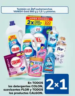 Carrefour CALGON En todos los detergentes colon, suavizantes flor y todos los productos oferta