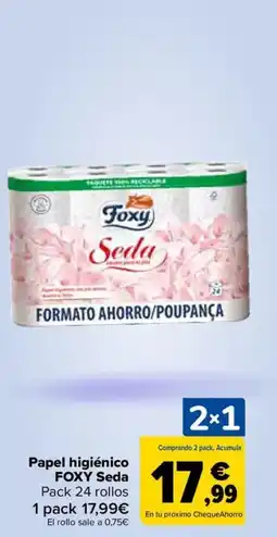Carrefour FOXY Papel higiénico Seda oferta