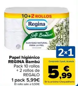 Carrefour REGINA Papel higiénico Bambú oferta