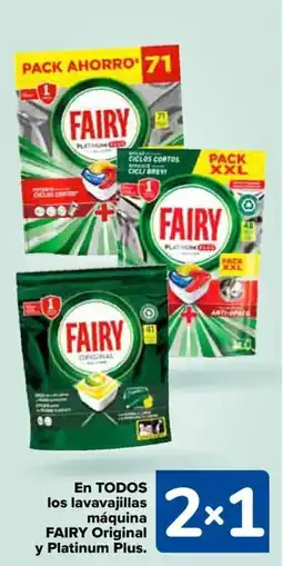 Carrefour FAIRY En todos los lavavajillas máquina original y platinum plus. oferta