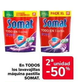 Carrefour SOMAT En todos los lavavajillas máquina pastilla oferta