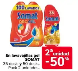 Carrefour SOMAT En lavavajillas gel oferta