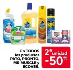 Carrefour En todos los productos pato, pronto, mr muscle y ecover. oferta