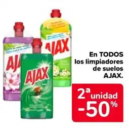 Carrefour AJAX En todos los limpiadores de suelos oferta