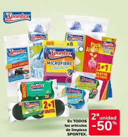 Carrefour SPONTEX En todos los artículos de limpieza oferta