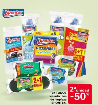 Carrefour SPONTEX En todos los artículos de limpieza oferta