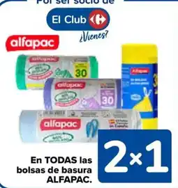 Carrefour ALFAPAC En todas las bolsas de basura oferta