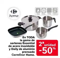 Carrefour En toda la gama de sartenes essential de acero inoxidable y daily de aluminio prensado carrefour home. oferta