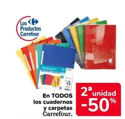 Carrefour En todos los cuadernos y carpetas carrefour. oferta