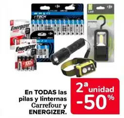 Carrefour ENERGIZER En todas las pilas y linternas carrefour oferta