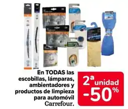 Carrefour En todas las escobillas, lámparas ambientadores y productos de limpieza para automóvil carrefour. oferta