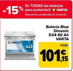 Carrefour VARTA Batería Blue Dinamic D24 60 Ah oferta