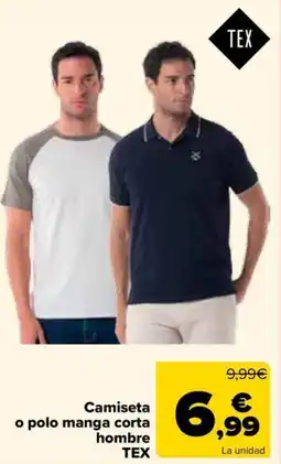 Carrefour TEX Camiseta o polo manga corta hombre oferta