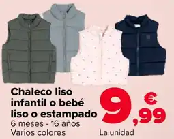 Carrefour TEX Chaleco liso infantil o bebé liso o estampado oferta