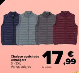 Carrefour TEX Chaleco acolchado ultraligero oferta