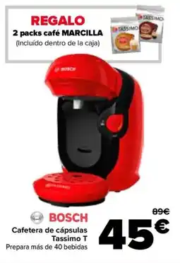 Carrefour BOSCH Cafetera de cápsulas Tassimo T oferta