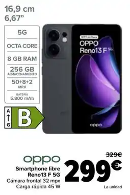 Carrefour OPPO Smartphone libre Reno13 F 5G oferta