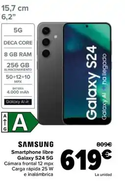 Carrefour SAMSUNG Smartphone libre Galaxy S24 5G oferta