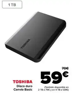 Carrefour TOSHIBA Disco duro Canvio Basic oferta