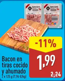 ALDI Bacon en tiras cocido y ahumado oferta
