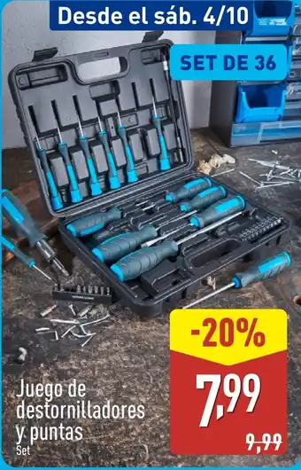 ALDI Juego de destornilladores y puntas oferta