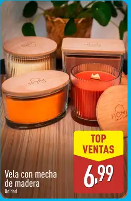 ALDI Vela con mecha de madera oferta