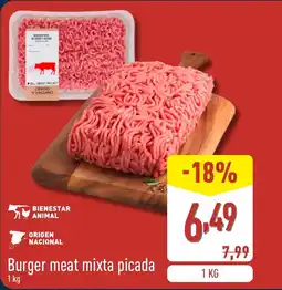 ALDI Burger meat mixta picada oferta