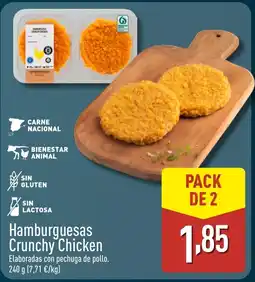 ALDI Hamburguesas Crunchy Chicken oferta
