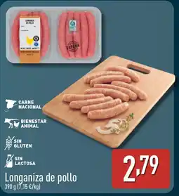 ALDI Longaniza de pollo oferta