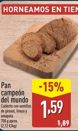 ALDI Pan campeón del mundo oferta
