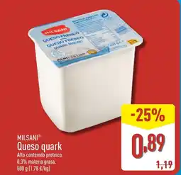 ALDI MILSANI Queso quark oferta