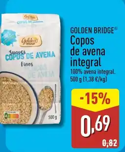 ALDI GOLDEN BRIDGE Copos de avena integral oferta