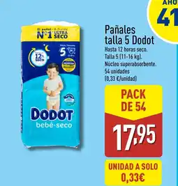 ALDI DODOT Pañales talla 5 oferta