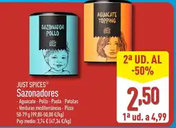 ALDI JUST SPICES Sazonadores oferta