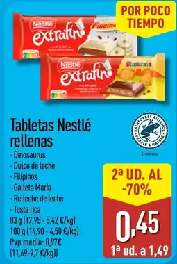 ALDI NESTLE Tabletas Nestlé rellenas oferta