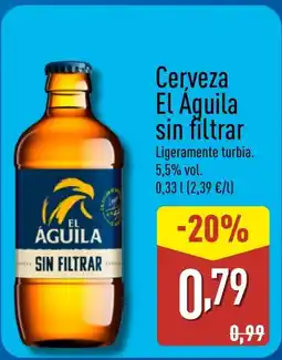 ALDI EL AGUILA Cerveza sin filtrar oferta