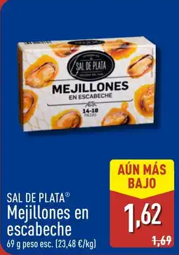 ALDI SAL DE PLATA Mejillones en escabeche oferta