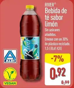 ALDI RIVER Bebida de té sabor Limón oferta