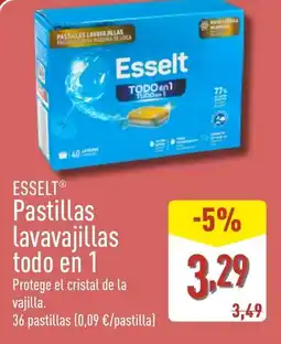 ALDI ESSELT Pastillas lavavajillas todo en 1 oferta