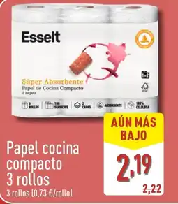 ALDI Papel cocina compacto 3 rollos oferta