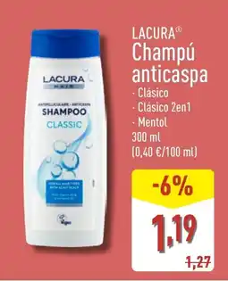 ALDI LACURA Champú anticaspa oferta
