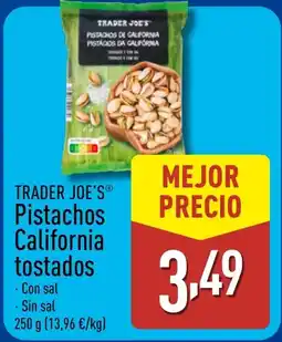 ALDI TRADER JOE'S Pistachos California tostados oferta