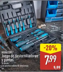 ALDI WORKZONE Juego de destornilladores y puntas oferta