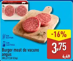 ALDI Burger meat de vacuno oferta