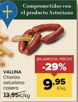 Autoservicios Familia VALLINA Chorizo asturiano casero oferta