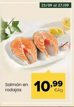 Autoservicios Familia Salmón en rodajas oferta