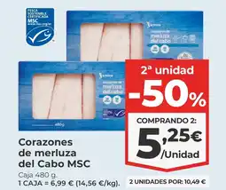 La Sirena Corazones de merluza del Cabo MSC oferta