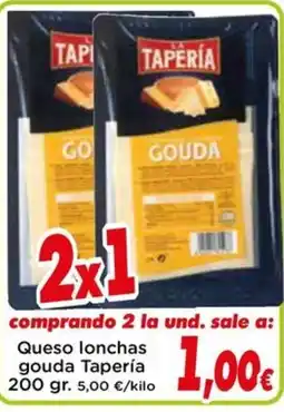 Proxi TAPERÍA Queso lonchas gouda oferta