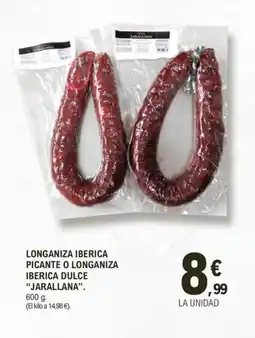 E.Leclerc JARALLANA Longaniza iberica picante o longaniza iberica dulce oferta
