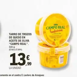 E.Leclerc CAMPO REAL Tarro de trozos de queso en aceite de oliva oferta